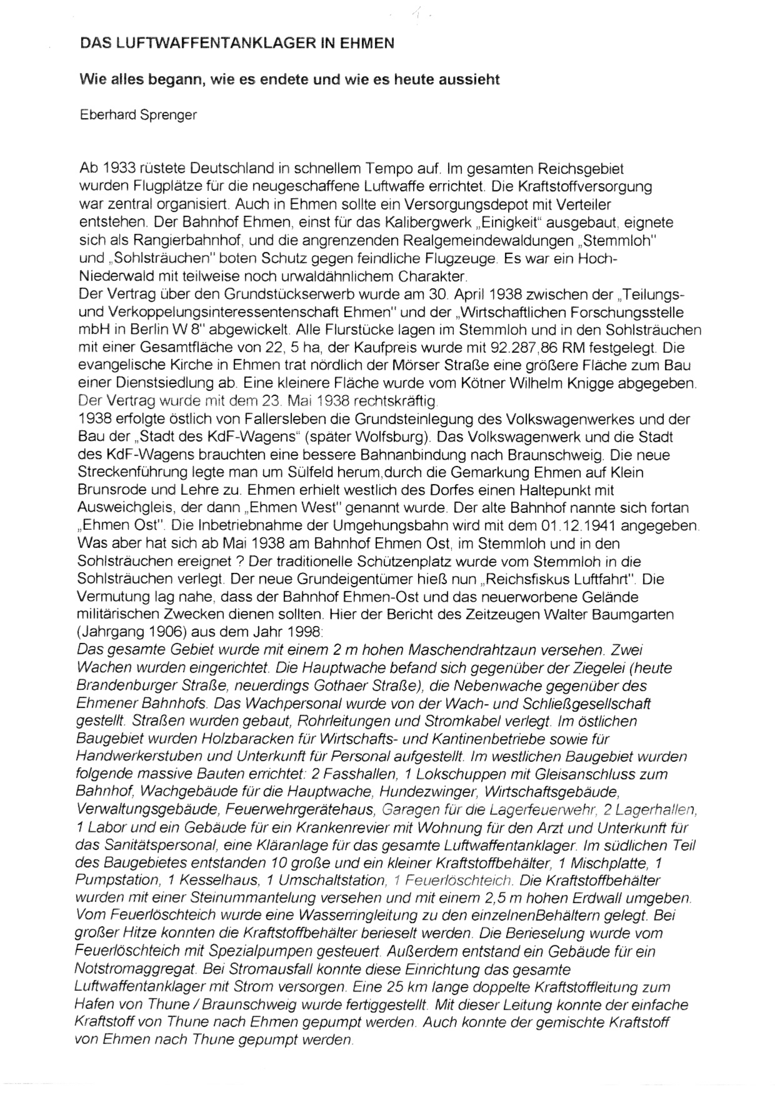 Geschichte Tanklager 1